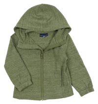 Khaki melírovaná prepínaci mikina s kapucňou Andy&Evan