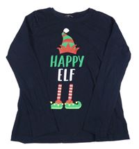 Tmavomodré triko s elfem Fluid