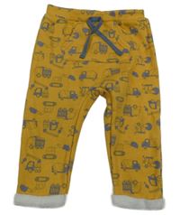 Okrové zateplené tepláky se stavebními stroji Ergee