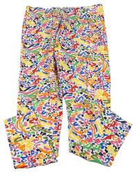 Bílo-barevné vzorované legíny Next