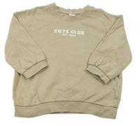 Béžová mikina s nápisom H&M