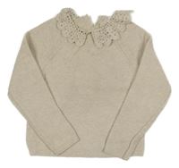 Béžový sveter s golierikom Next