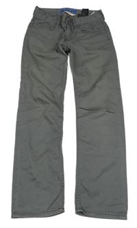 Šedé teplákové slim fit rifle H&M