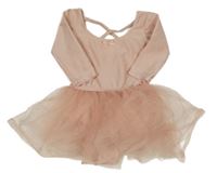 Růžové cvičební body s tylovou sukní