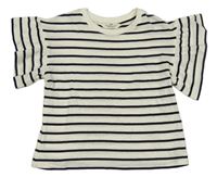 Bielo-čierne pruhované tričko H&M
