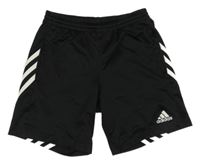 Černé sportovní funkční kraťasy s logem Adidas