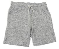 Sivé melírované teplákové kraťasy H&M