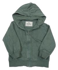 Khaki prepínaci mikina s kapucňou M&S