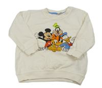 Biela mikina s Mickeym a kamarády Disney