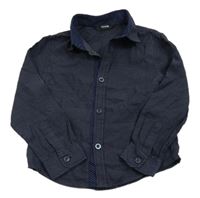 Tmavomodrá vzorovaná košeľa zn. George