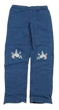 Modré džegíny s jednorožcami Lupilu