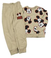 2 set - béžová mikina s Mickeym + tepláky Primark