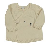 Smetanový zavinovací svetr s čumákem M&S