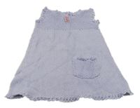 Lila svetrové šaty s vreckami