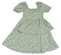 Zelené ľahké kvetované šaty New Look