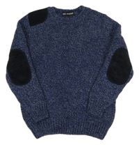 Tmavomodrý melírovaný sveter M&S