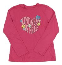 Tmavoružové tričko s nápisom ovs