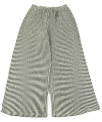 Smetanovo-čierne pruhované široké nohavice Primark