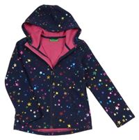 Tmavomodrá softshellová bunda s hvězdičkami a kapucí Mountain Warehouse