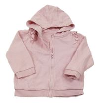 Svetloružová prepínaci mikina s kapucňou M&S