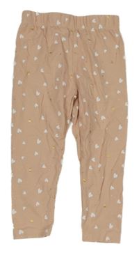 Svetloružové pyžamové nohavice so srdiečkami