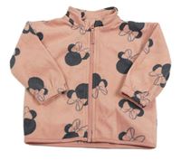 Ružová fleecová prepínaci mikina s Minnie H&M