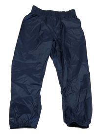 Tmavomodré šušťákové vodeodolné nohavice Decathlon