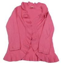 Ružový svetrový cardigan s volánikmi Gymboree