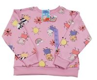 Nové - Růžová mikina s Peppou a kamarády Primark