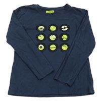 Tmavomodré tričko s kolečky Alive