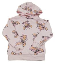 Světlerůžová mikina s Angelou a kapucí Primark