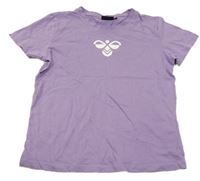 Lila tričko s logom Hummel