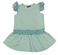 Svetlomodré šaty s leopardími prvky