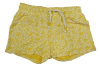 Žlto-biele kvetované kraťasy H&M