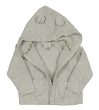 Svetlosivý prepínaci sveter s kapucňou Jasper Conran