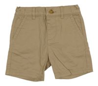 Béžové plátěné chino kraťasy F&F