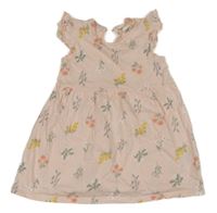 Svetloružové kvetované šaty H&M