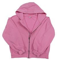 Ružová prepínaci oversize mikina s kapucňou Tu
