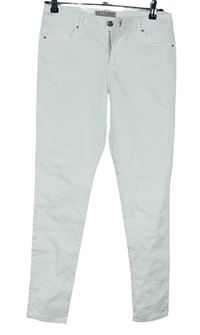 Dámske biele skinny nohavice Denim