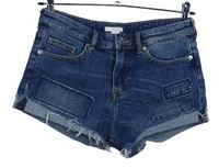 Dámské modré riflové roztřepené minikraťasy zn. H&M