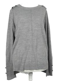 Dámský šedý svetr s gombíky Primark 