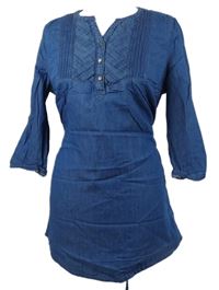 Dámská modrá halenková tunika s riflového vzhledu George 