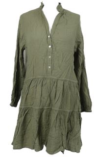 Dámské khaki košilové šaty Zara 