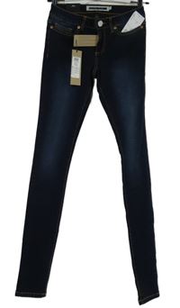 Nové - Dámské tmavomodré skinny rifle Noisy May vel. 27/34