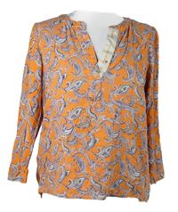 Dámská oranžovo-fialová vzorovaná halenka Street One 