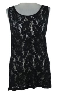 Dámsky čierny čipkový top Next