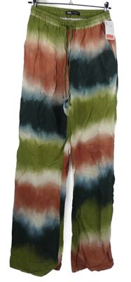 Nové - Dámské barevné vzorované volné kalhoty Zara 