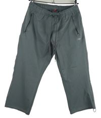 Dámské šedé šusťákové sportovní capri kalhoty Stooker 