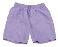 Lila plážové kraťasy s nápisom Primark