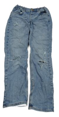 Modré slim rifle s prošoupáním H&M